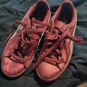 Red glitter puma
